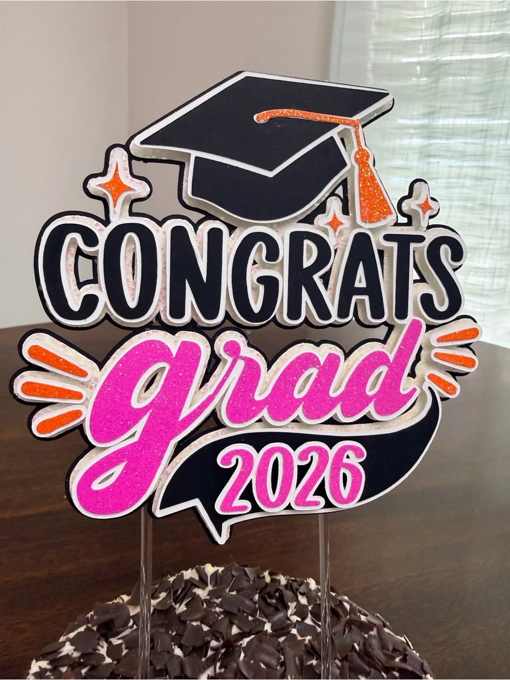 Personalized Graduation Cake Topper | Custom Grad Cap, Congrats Grad 2026
